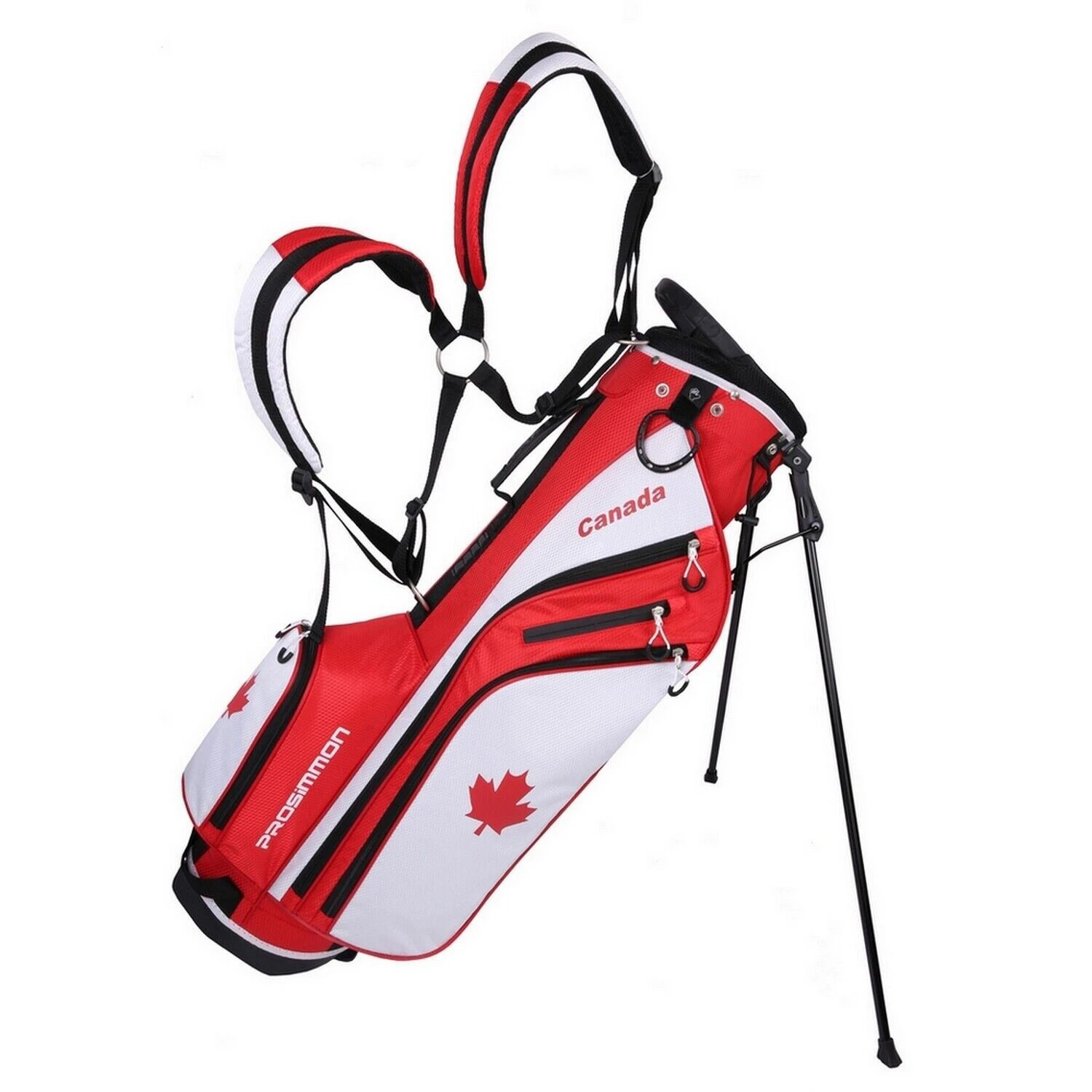 Prosimmon Golf DRK 7" Lightweight Golf Stand Bag With Dual Straps Canadian Flag 3 Prosimmon Golf DRK 7" Lightweight Golf Stand Bag With Dual Straps Canadian Flag