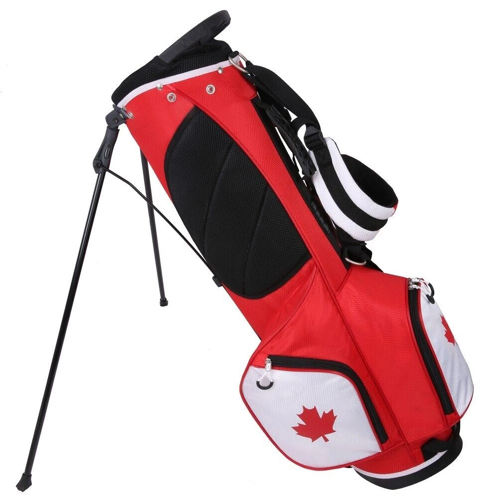 Prosimmon Golf DRK 7" Lightweight Golf Stand Bag With Dual Straps Canadian Flag 4 Prosimmon Golf DRK 7" Lightweight Golf Stand Bag With Dual Straps Canadian Flag - Image 2