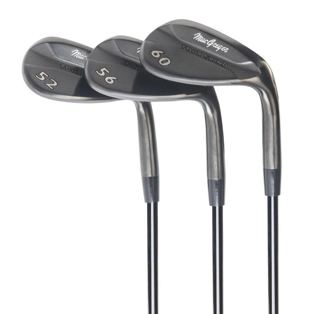 MacGregor Golf Tour Grind Milled Face Golf Wedge Set, Black, Mens Left Hand 4 MacGregor Golf Tour Grind Milled Face Golf Wedge Set, Black, Mens Left Hand - Image 2