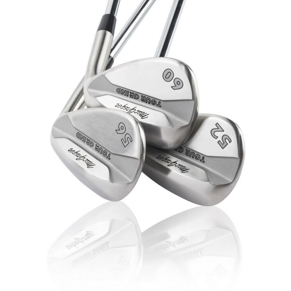 MacGregor Golf Tour Grind Milled Face Golf Wedge Set, Chrome, Mens Left Hand 3 MacGregor Golf Tour Grind Milled Face Golf Wedge Set, Chrome, Mens Left Hand