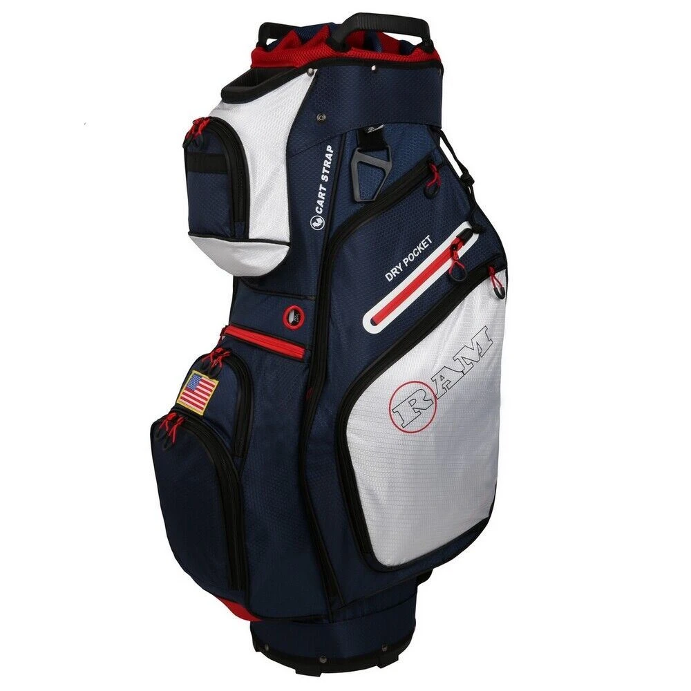 Ram Golf FX Deluxe Golf Cart Bag With 14 Way Dividers USA Flag 3 Ram Golf FX Deluxe Golf Cart Bag With 14 Way Dividers USA Flag