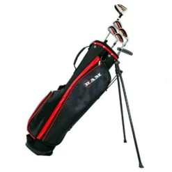 Ram Golf SGS Mens Left Hand Golf Clubs Starter Set With Stand Bag - Steel Shafts