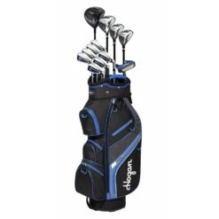 Hogan Golf FW-817 Men Left Graphite/Steel Golf Clubs Set With Cart Bag, Regular Flex