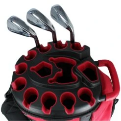 MacGregor Golf MACLOCK Ultimate Divider System Cart Bag -Golf Gear Promotions Store MacGregor MACLOCK Divider Top Cart Bag Black Red2 23571.1732681508