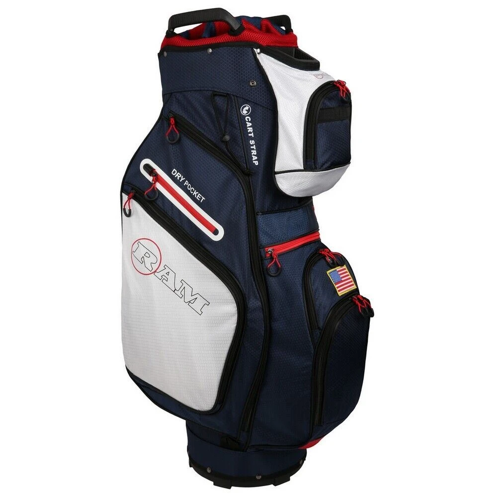 Ram Golf FX Deluxe Golf Cart Bag With 14 Way Dividers USA Flag 4 Ram Golf FX Deluxe Golf Cart Bag With 14 Way Dividers USA Flag - Image 2