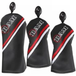 Ram FX Golf Club Headcovers For Driver, Woods, Black (1-3-5)