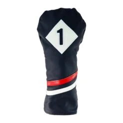 Ram Golf Premium Vintage Style PU Leather Headcovers, Retro Black, Driver