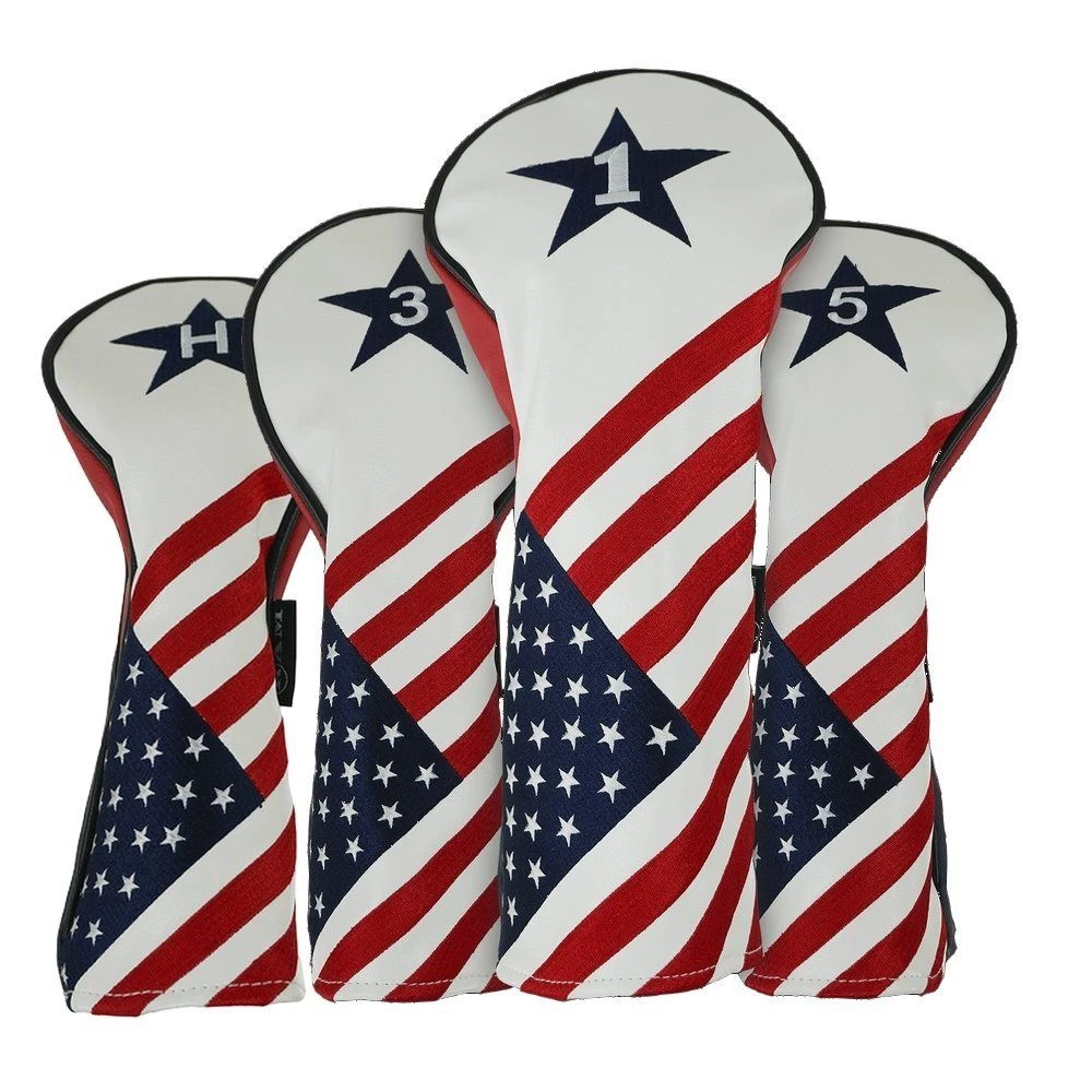 Ram Golf USA Stars And Stripes PU Leather Headcover Set 4 Ram Golf USA Stars And Stripes PU Leather Headcover Set - Image 2