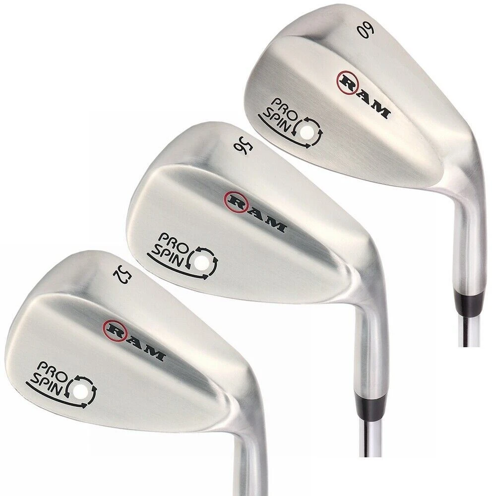 Ram Golf Pro Spin 3 Wedge Set - 52° Gap, 56° Sand, 60° Lob Wedges 3 Ram Golf Pro Spin 3 Wedge Set - 52° Gap, 56° Sand, 60° Lob Wedges